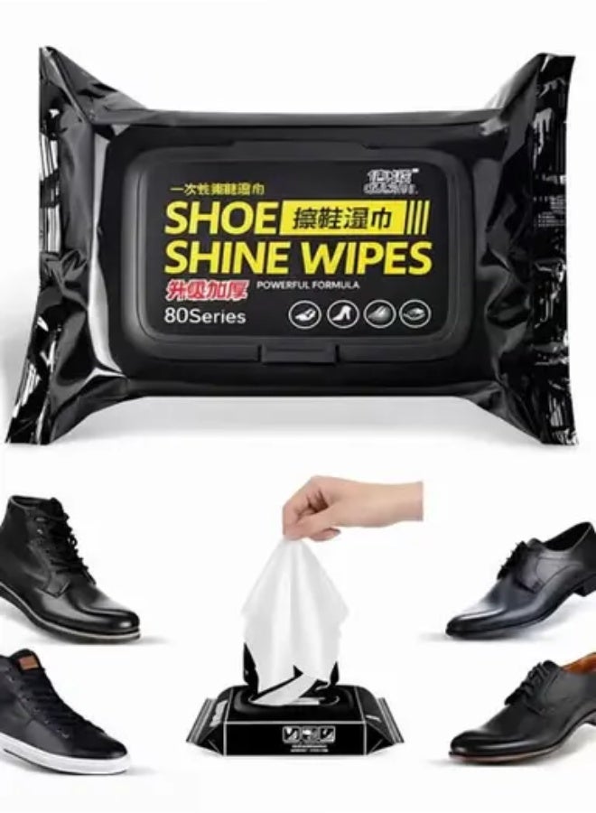 HPMY 80 Pcs Sneaker Cleaning Wipes – Quick-Dry Disposable Wipes for Shoes, Removes Dirt & Stains – Portable & Travel-Friendly - Image 1